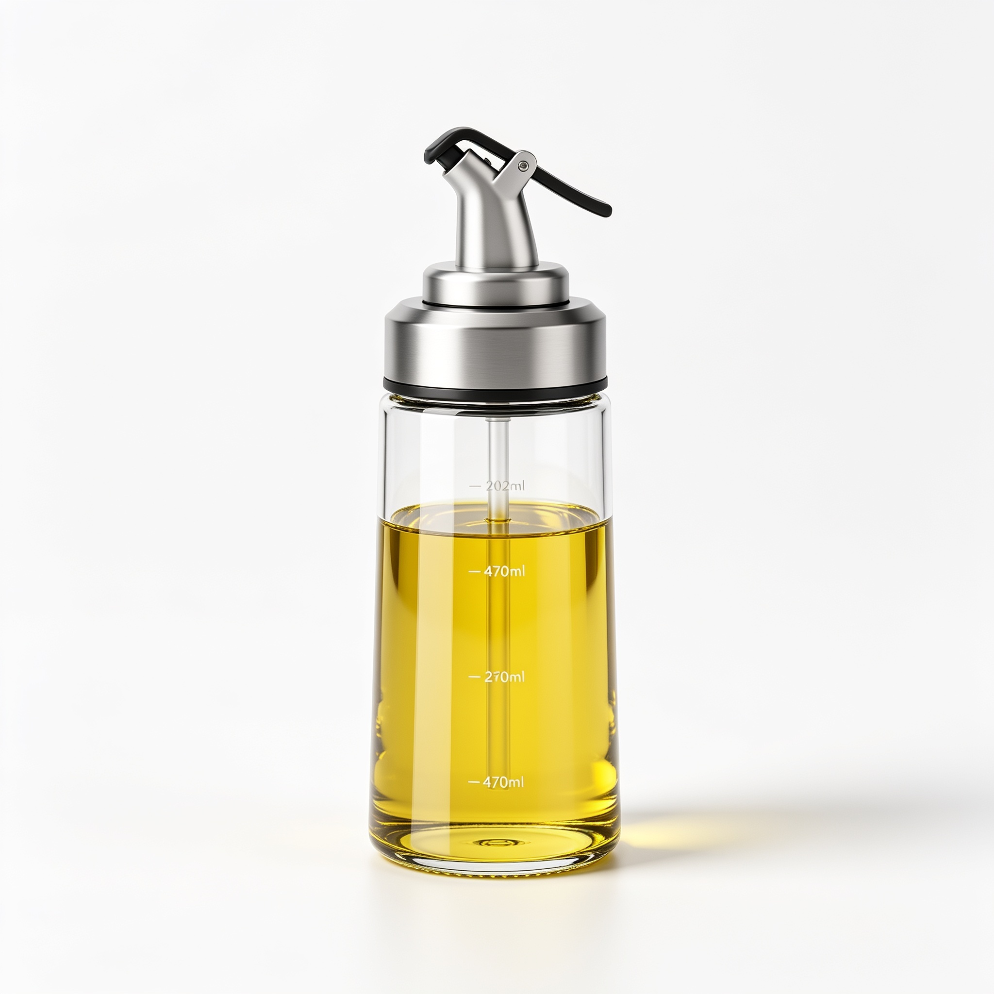 Alexpls Spruzzatore e Dispenser per Olio in Vetro 2 in 1 da 470 ml per Cucina