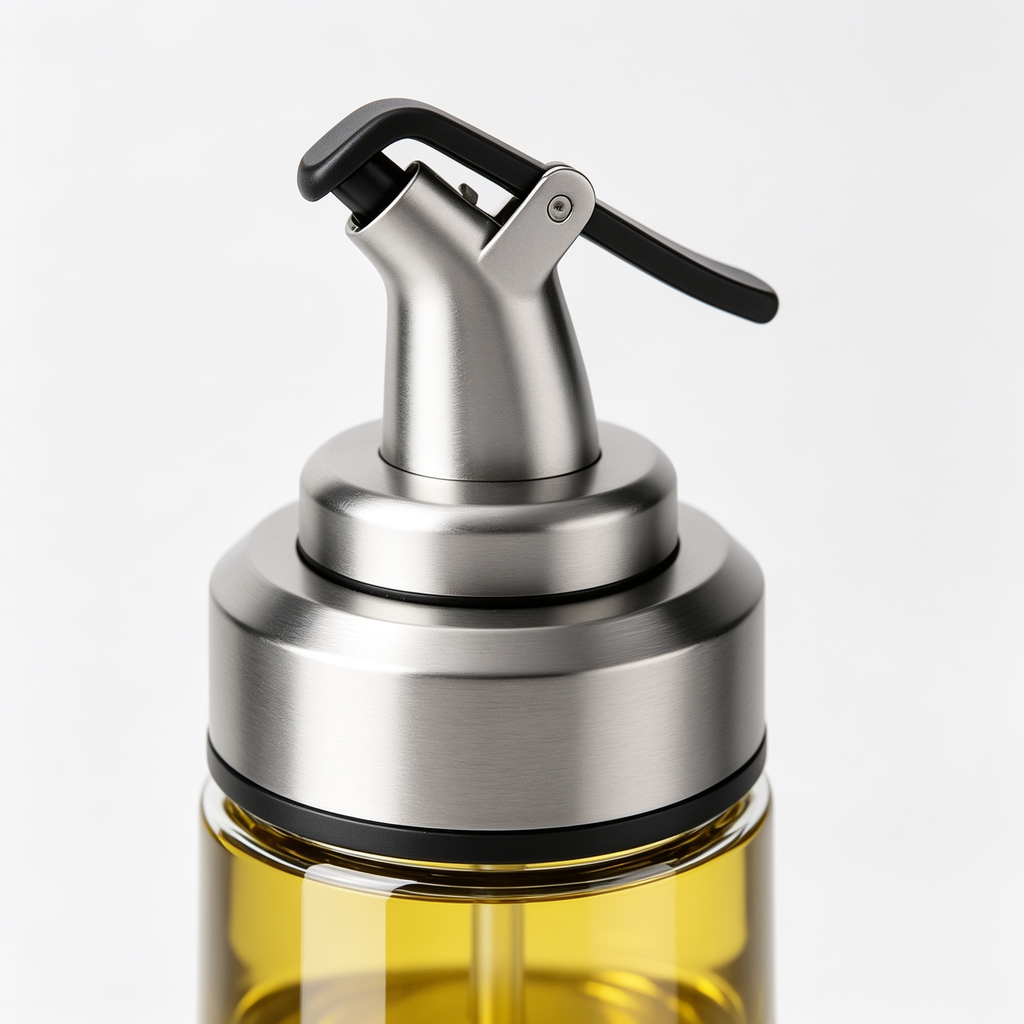 Alexpls Spruzzatore e Dispenser per Olio in Vetro 2 in 1 da 470 ml per Cucina
